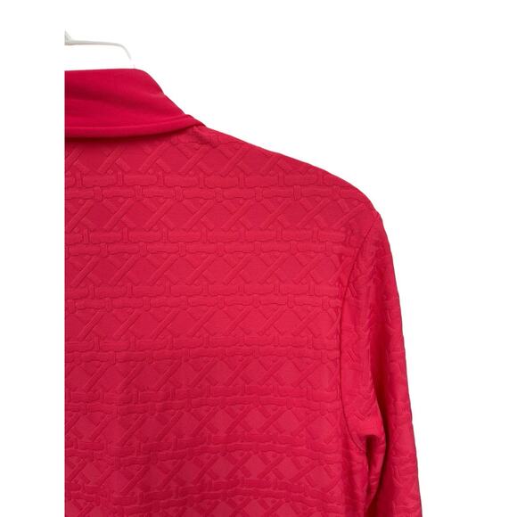 J McLaughlin Dress Coral Textured 3/4 Sleeve Size Small - Picture 9 of 12